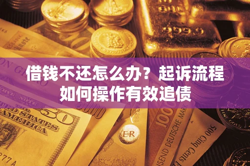 济南借钱不还怎么办？起诉流程如何操作有效追债